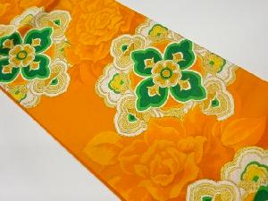 リサイクル　華紋に薔薇模様織出し袋帯